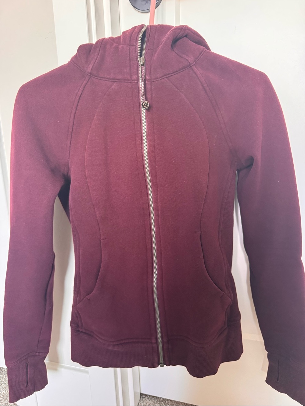 lululemon athletica Maroon Full-Zip Hooded Sweatshirt
